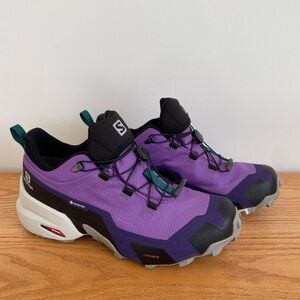 Salomon Cross Hike GTX Trail Running Shoes Women's Size 8 Lilac Purple Gray